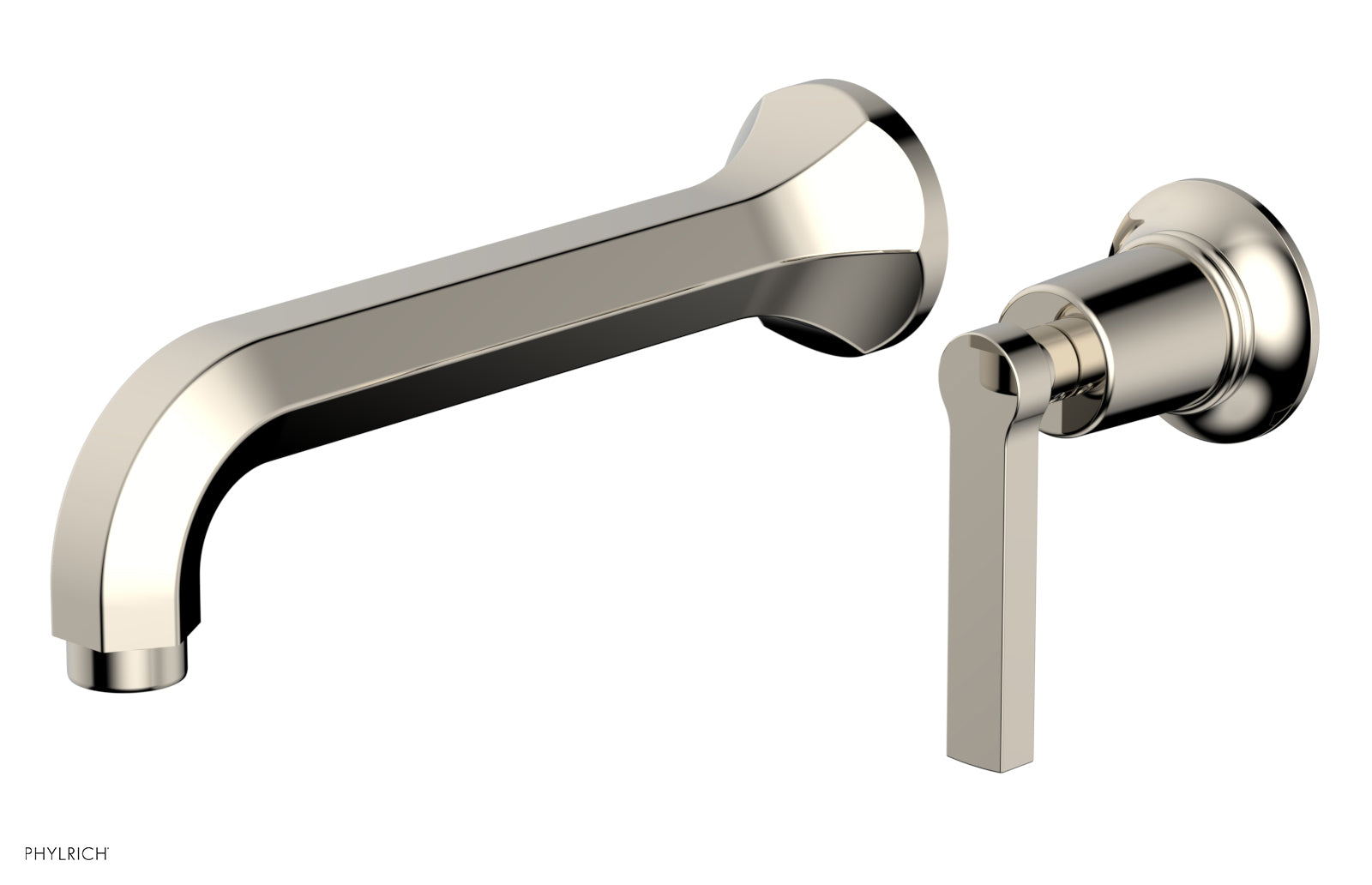 HEX MODERN Single Handle Wall Mounted Lavatory Faucet Set with Lever Handle - Model 501 16 - Perfect for Modern Bathroom and Powder Room Sinks
