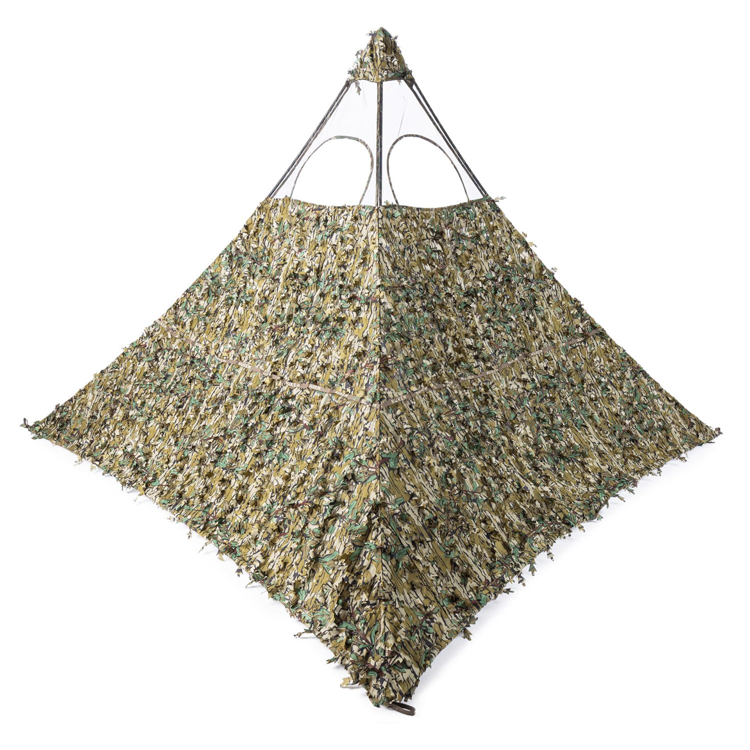 Nukem Grab & Go Hunting Ground Blind - Mossy Oak Greenleaf 3D Leafy Camo - Lightweight Pop-Up Turkey & Deer Blind with Stake-Free Setup (Regular) | Perfect for Turkey Hunting, Deer Hunting, and Wildlife Observation | Portable Hunting Blind for Easy Setup in Woods & Fields