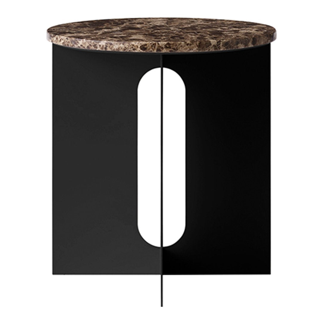 Modern Androgyne Side Table - Minimalist Nightstand, End Table for Living Room, Bedroom, or Office - Stylish Small Accent Table with Sturdy Metal Frame