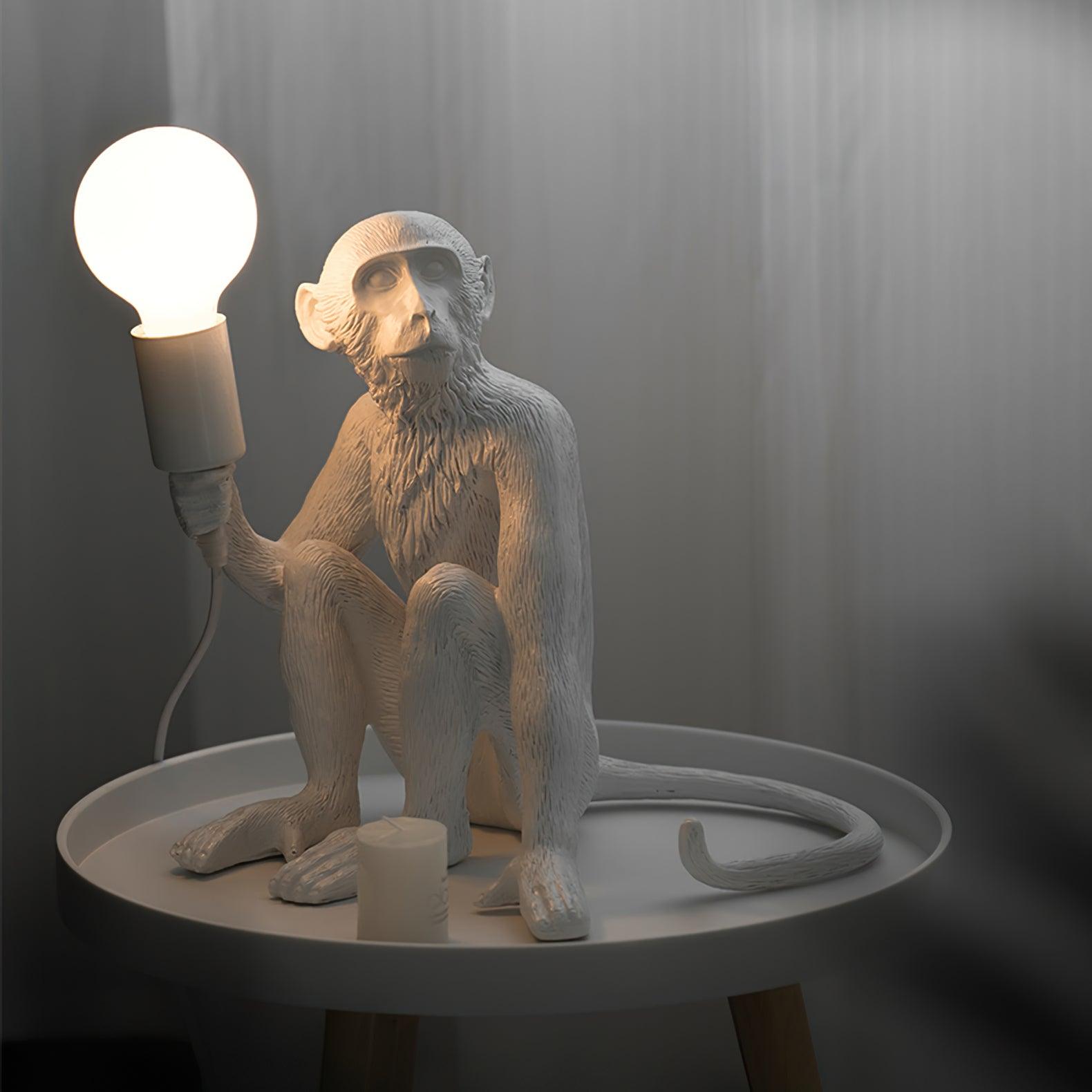 Cute Monkey Table Lamp for Kids - Night Light & Decor for Bedroom, Nursery, Study Room - Perfect for Reading, Relaxing & Creating a Cozy Atmosphere