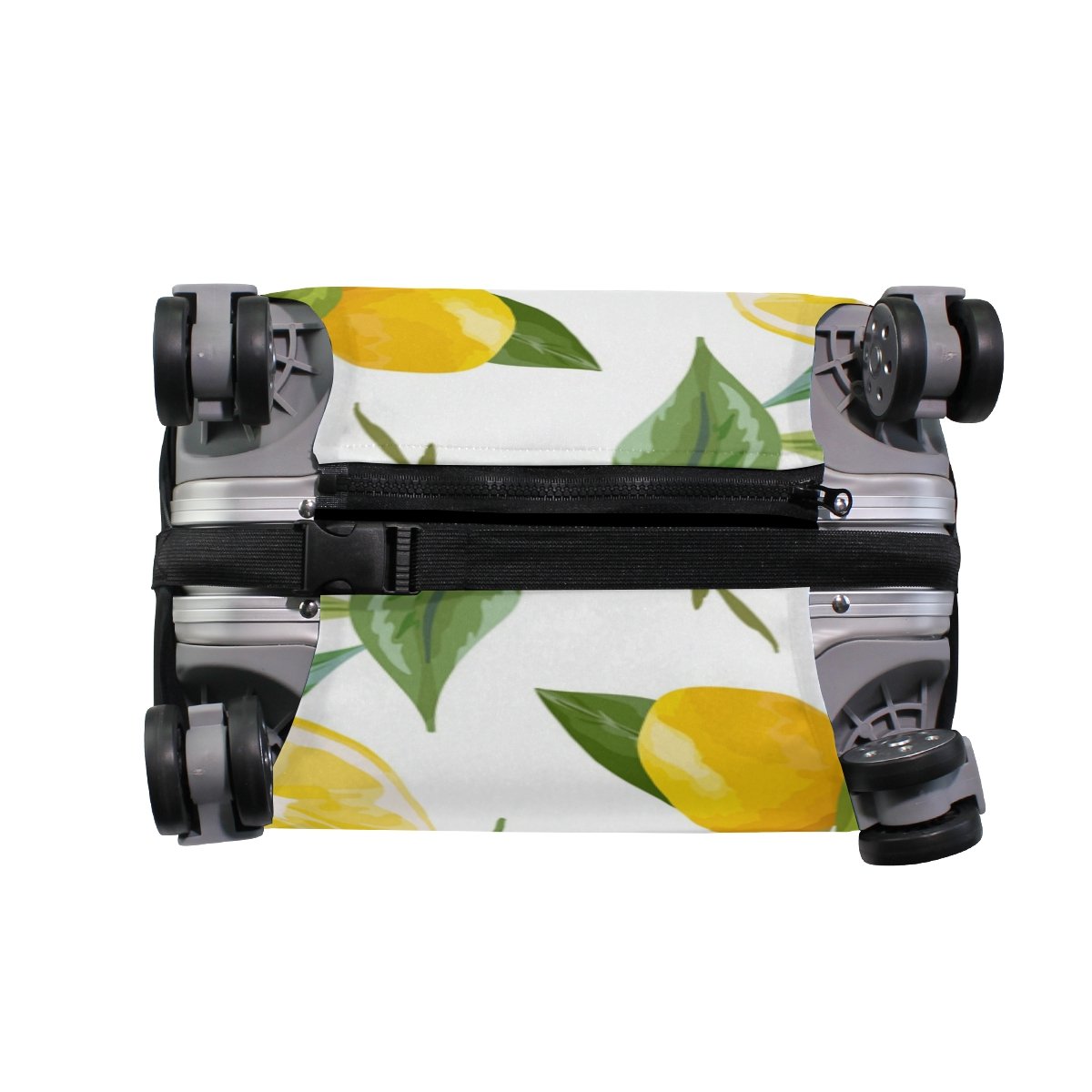 Stylish Floral Lemon Print Luggage Cover - Waterproof Suitcase Protector for Travel, Kids, Men & Women | Perfect for Summer Vacations & Airplane Trips