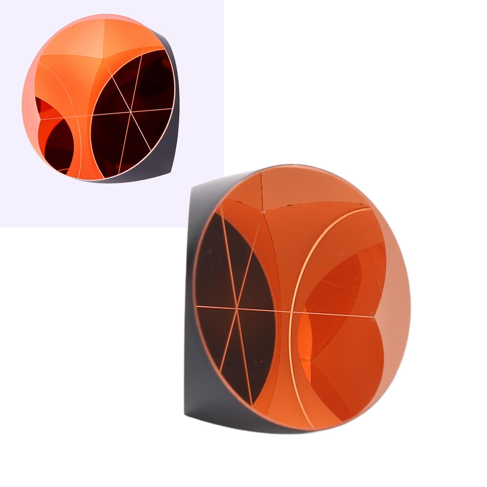 25.4mm Clear Trihedral Retroreflector - High Precision Corner Cube Prism with Bright Texture & Fine Coating | Optical Glass for Laser Alignment, Surveying Equipment & Industrial Measurement Applications