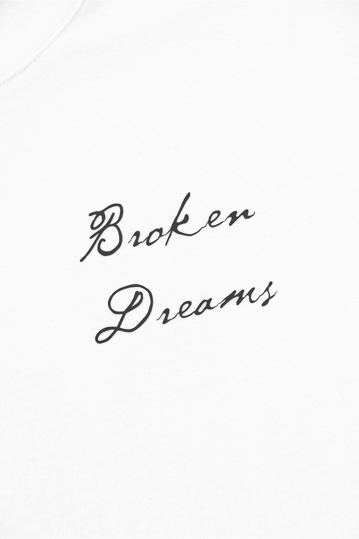LIAM TEE | White Collegiate Broken Dreams Graphic T-Shirt for Men - Casual Streetwear, Vintage Style Tee for Everyday Wear, Outfits & Gifts