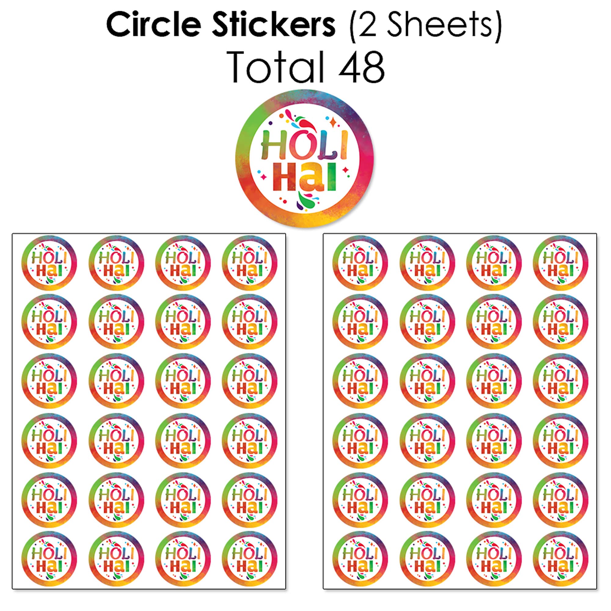 Big Dot of Happiness Holi Hai - 304-Piece Mini Candy Bar Wrappers, Round Stickers & Circle Stickers Kit for Festival of Colors Party Favors - Perfect for Indian Holi Celebrations, Birthday Parties & Cultural Events