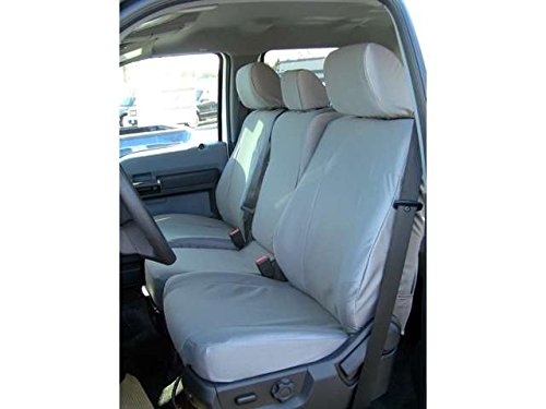Premium Black Leatherette Seat Covers for Ford F250-F550 XLT - Custom Fit Front (40/20/40) & Rear (60/40 Bench) with Integrated Armrest | Durable Truck Seat Protection for Work & Off-Road Adventures