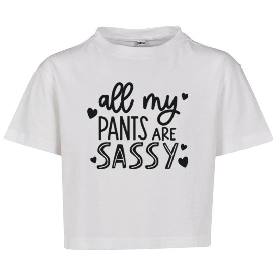 Sassy Kids Cropped T-Shirt - Trendy & Comfortable Cotton Top for Girls | Perfect for Playdates, School & Casual Outfits
