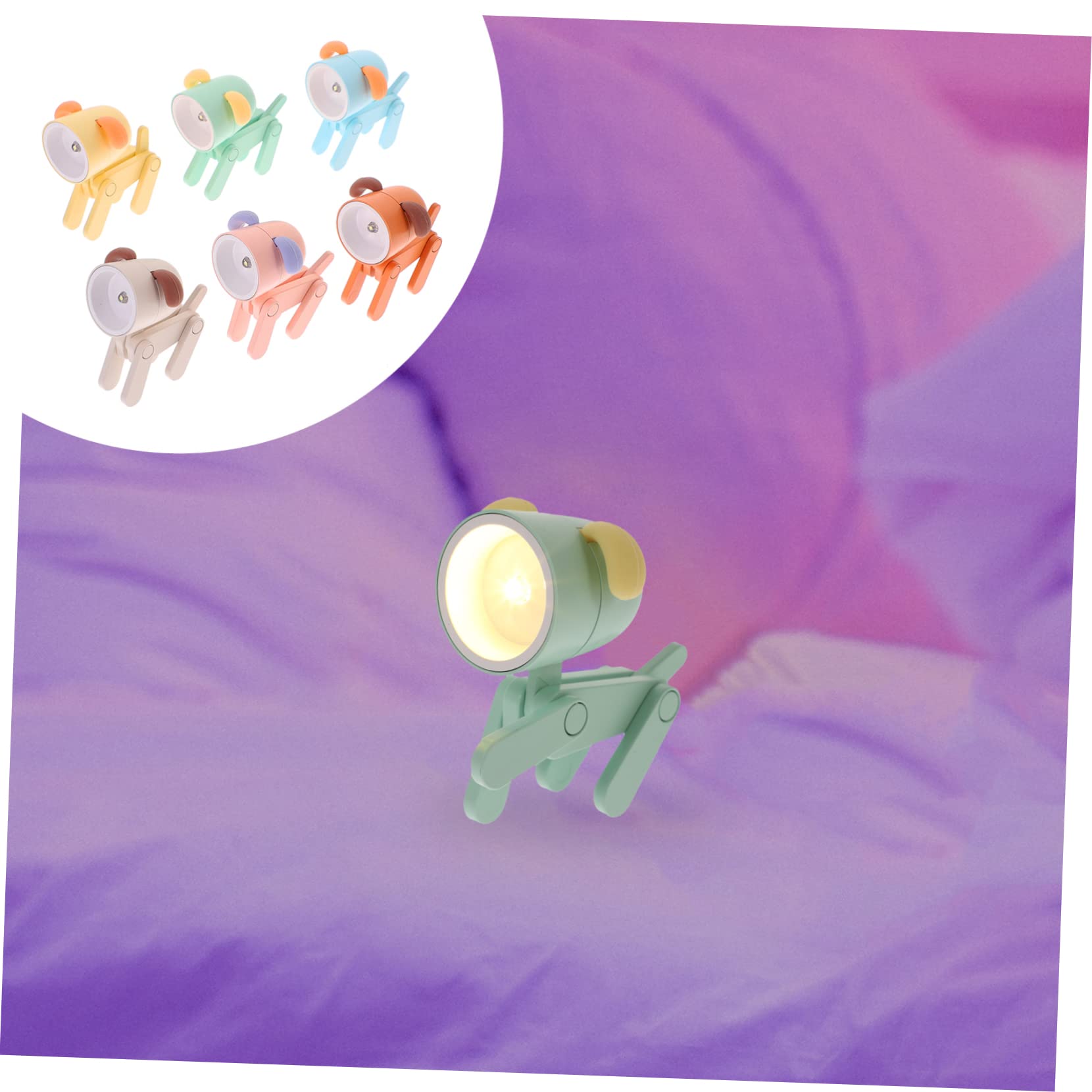 Uonlytech 5-Pack Animal Night Lights for Kids - Cute Dog Table Lamp with Phone Stand, Bedroom & Desk Decor (6pcs x 5) - Perfect for Nursery, Children's Room & Gift Giving