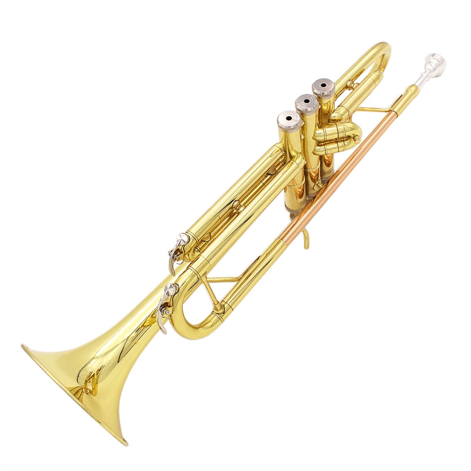 ZENGXUE Bb B Flat Brass Trumpet - Professional Student Trumpet with Phosphor Copper, Includes Mouthpiece, Cleaning Brush, Gloves & Strap - Perfect for School Bands, Beginners & Music Practice