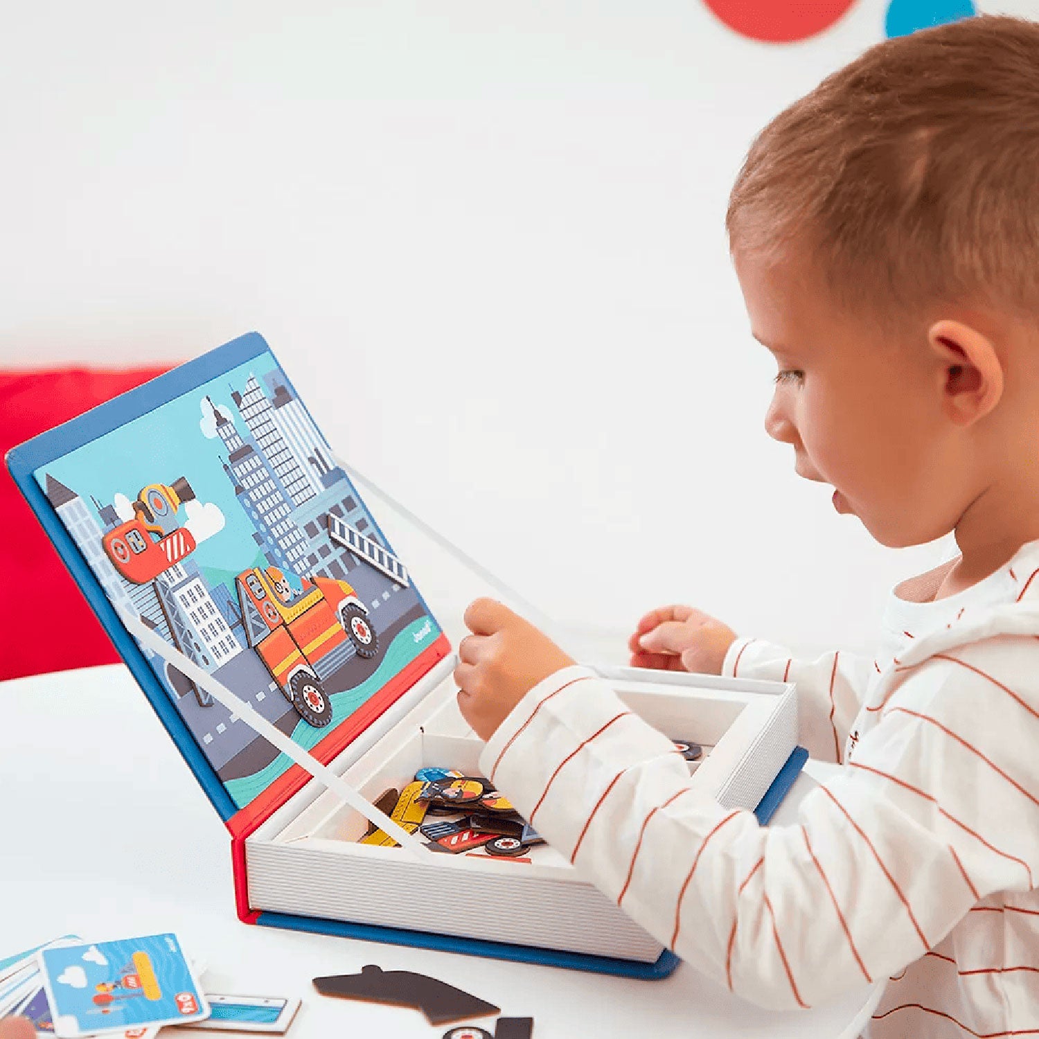 Magnetic Book for Kids - Firefighters Theme | Educational Toy with Magnetic Pieces | Perfect for Travel, Learning & Playtime at Home