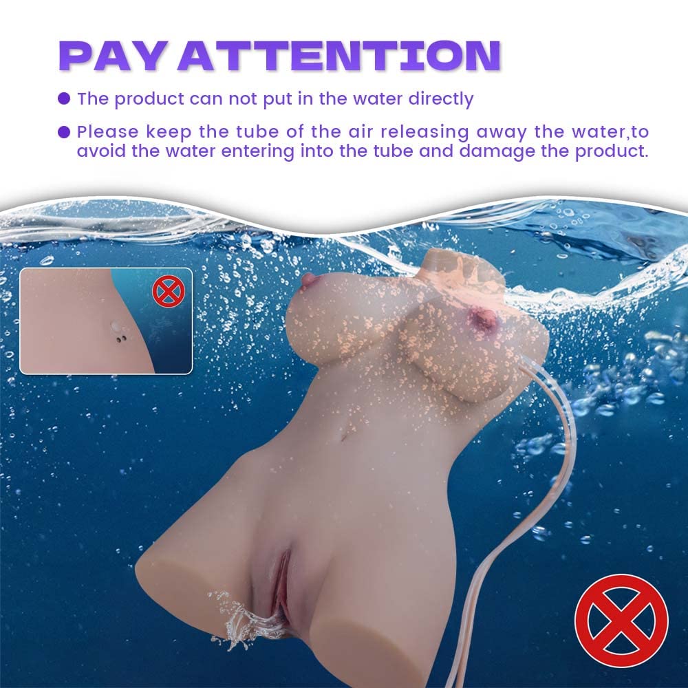 12.7LB Automatic Cleaning Sucking Vibrating Male Masturbator - Lifelike Torso Sex Doll with Big Boobs & Realistic Ass - Adult Sex Toy for Vaginal, Anal & Breast Stimulation - Perfect for Solo Play & Couples Fantasy Scenes