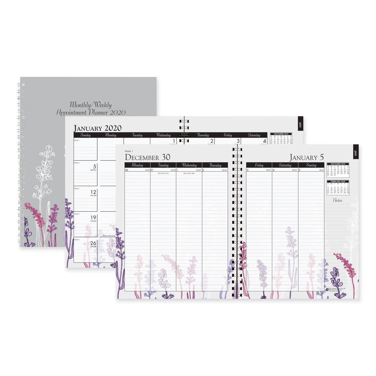 Eco-Friendly 2020 Wild Flower Monthly & Weekly Planner - 9