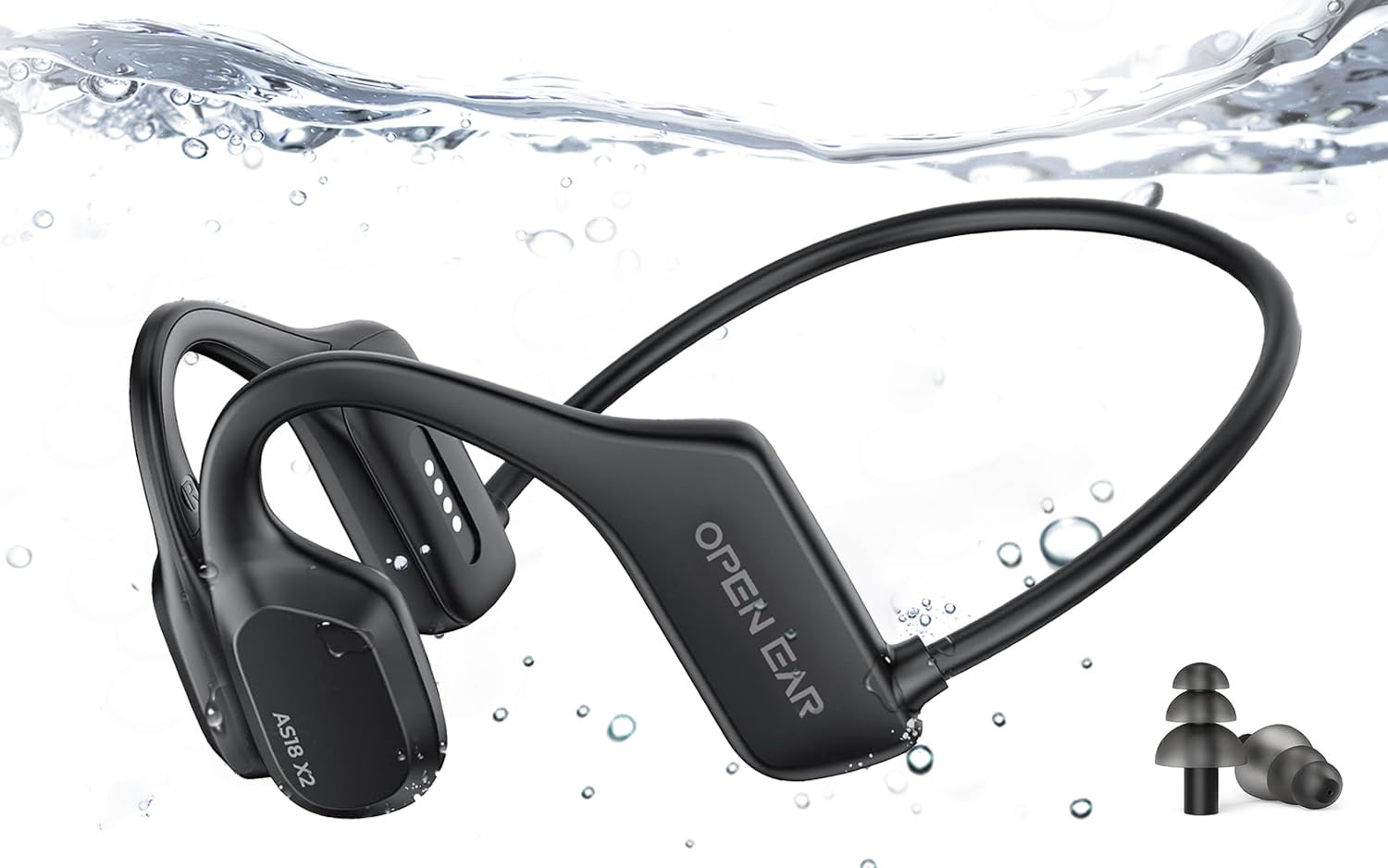 NAGFAK Bone Conduction Headphones Bluetooth 5.3 - Wireless IP68 Waterproof Headphones with 16GB MP3 Player for Swimming, Running, Cycling & Sports | Perfect for Underwater Workouts, Pool Training & Outdoor Activities