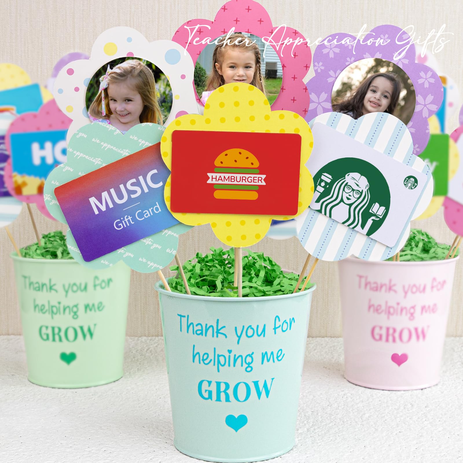 **Mythcloud Teacher Appreciation Gift Set - 3 Pack Gift Card Bouquet & Survival Kit - Thank You Gifts for Women, Men, Her, Him - Perfect for End of Year, Back to School, Birthday, Christmas, Graduation - Ideal for Classroom, Office & Home Decor**