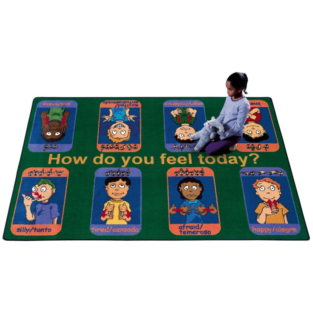 Joy Carpets Kid Essentials Music & Special Needs Emotions Rug - 7'8