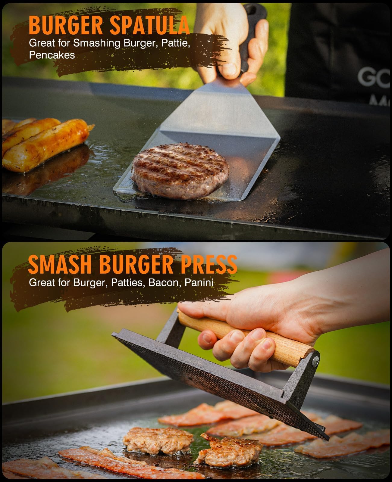 HOMENOTE Blackstone Griddle Accessories Kit - Professional Cast Iron Round Melting Dome & Flat Top Griddle Tools for Outdoor Cooking, Camping & Backyard BBQs