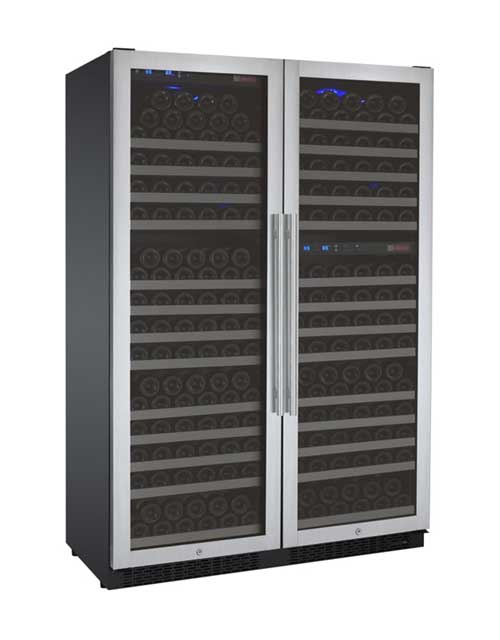 Flexcount 3-Zone 349 Bottle Wine Cooler Refrigerator - Perfect for Home Bars, Restaurants, and Wine Cellars