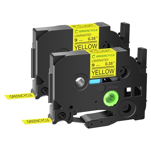 Black Text Printed on Yellow Tape