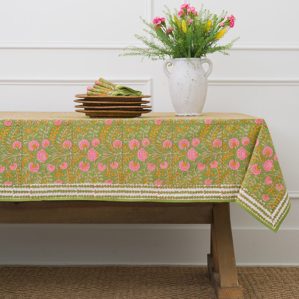 Stylish Cactus Flower Fern & Flamingo Print Tablecloth - Tropical Themed Waterproof Table Cover for Indoor/Outdoor Dining, Picnics, and Party Decor
