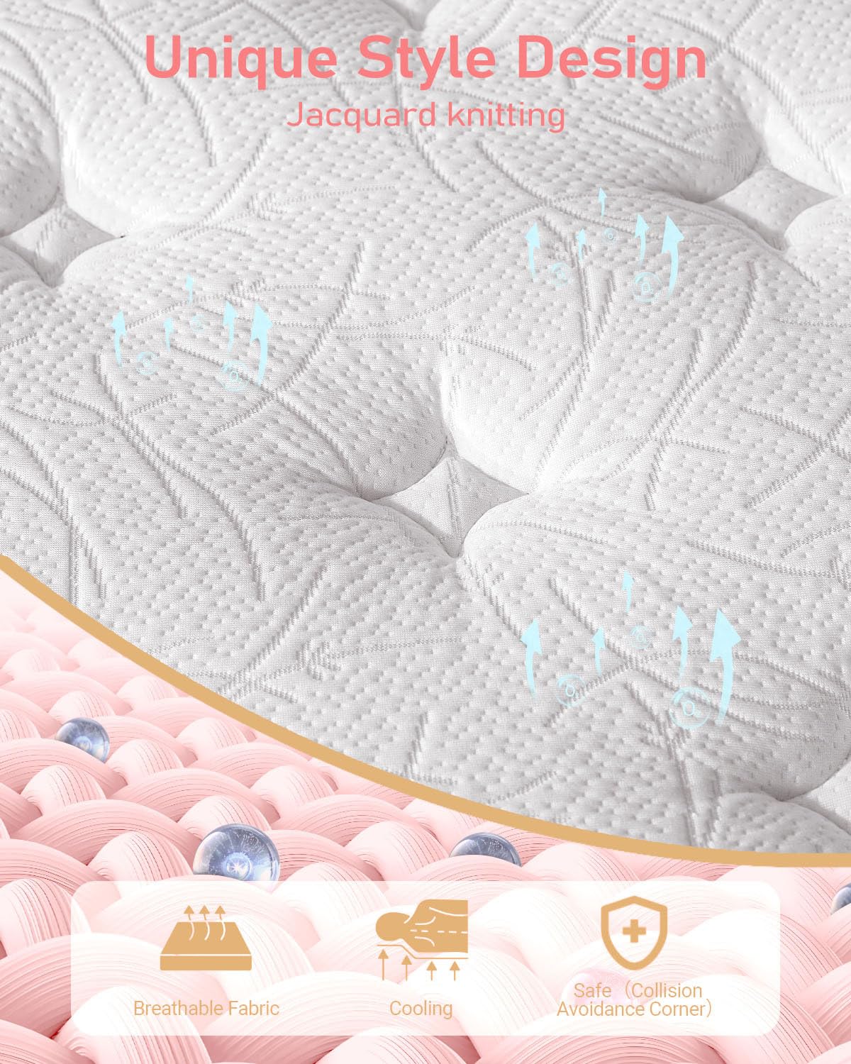 12 Inch Hybrid Queen Mattress in a Box - Gel Memory Foam & Pocket Springs for Motion Isolation - Medium Firm Support - CertiPUR-US Certified - 100-Night Trial - 60
