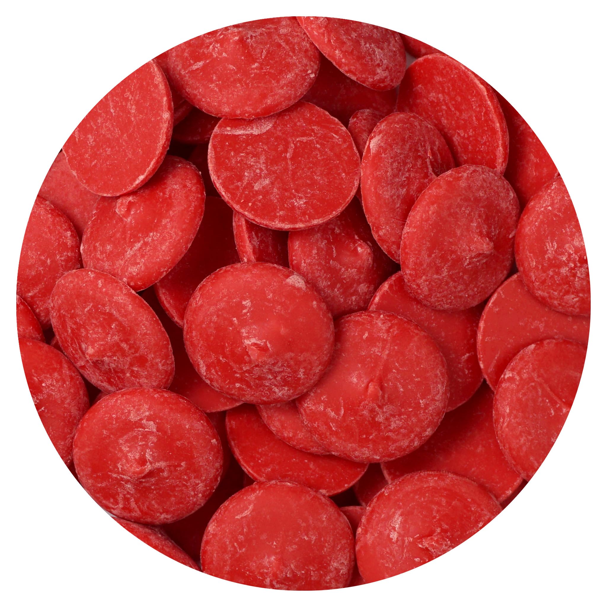 Premium Red Chocolate Melting Wafers - 12oz Bulk Bag for Baking, Candy Making & Dessert Decorations | Ideal for Cake Decorating, Chocolate Dipping & Holiday Treats | by Hampton Popcorn & Candy Co.