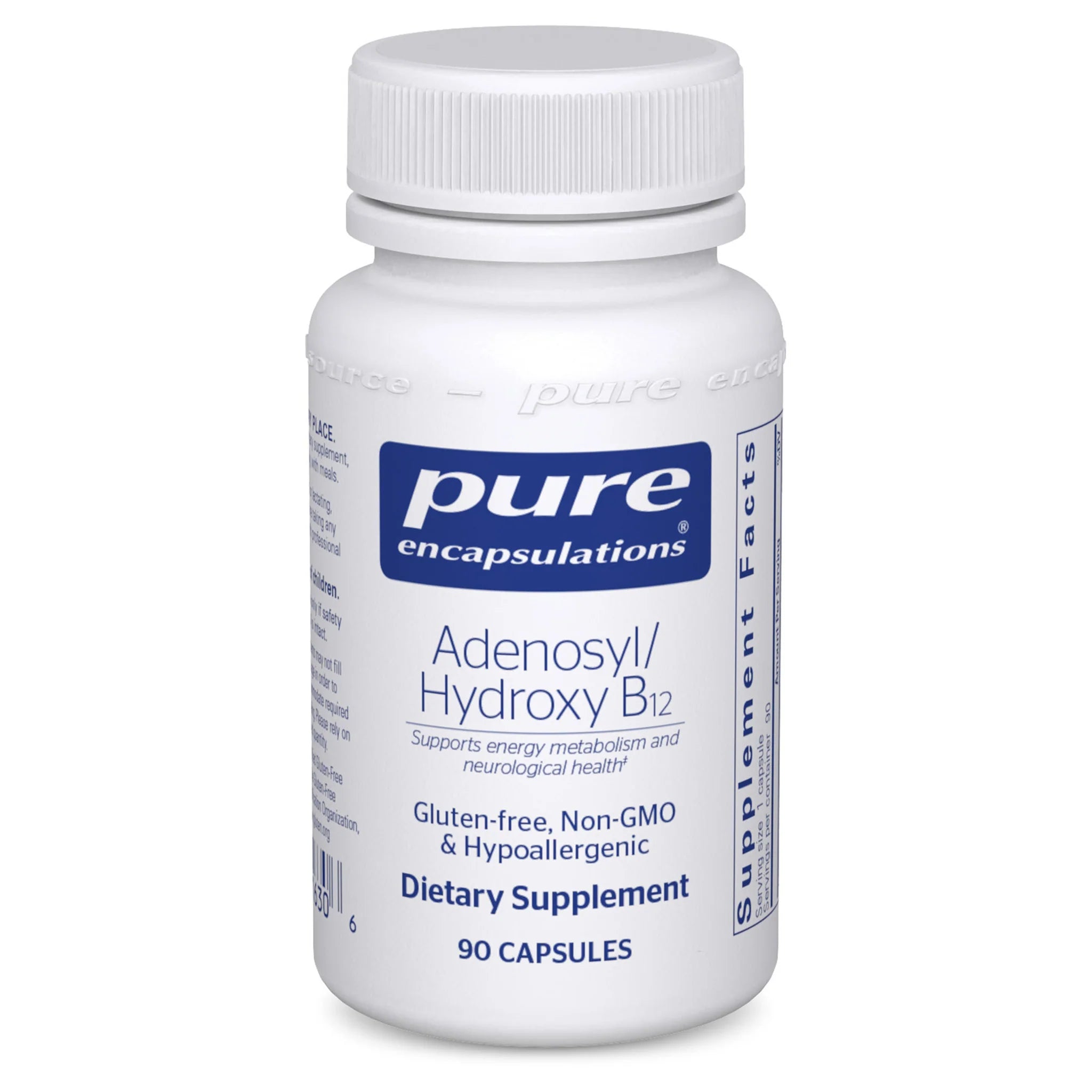 Adenosyl/Hydroxy B12 Supplement - Methylcobalamin & Hydroxocobalamin Vitamin B12 Complex for Energy, Nerve Support & Metabolism - Vegan & Non-GMO - Ideal for Fatigue Relief, Brain Function & Vegan Diets