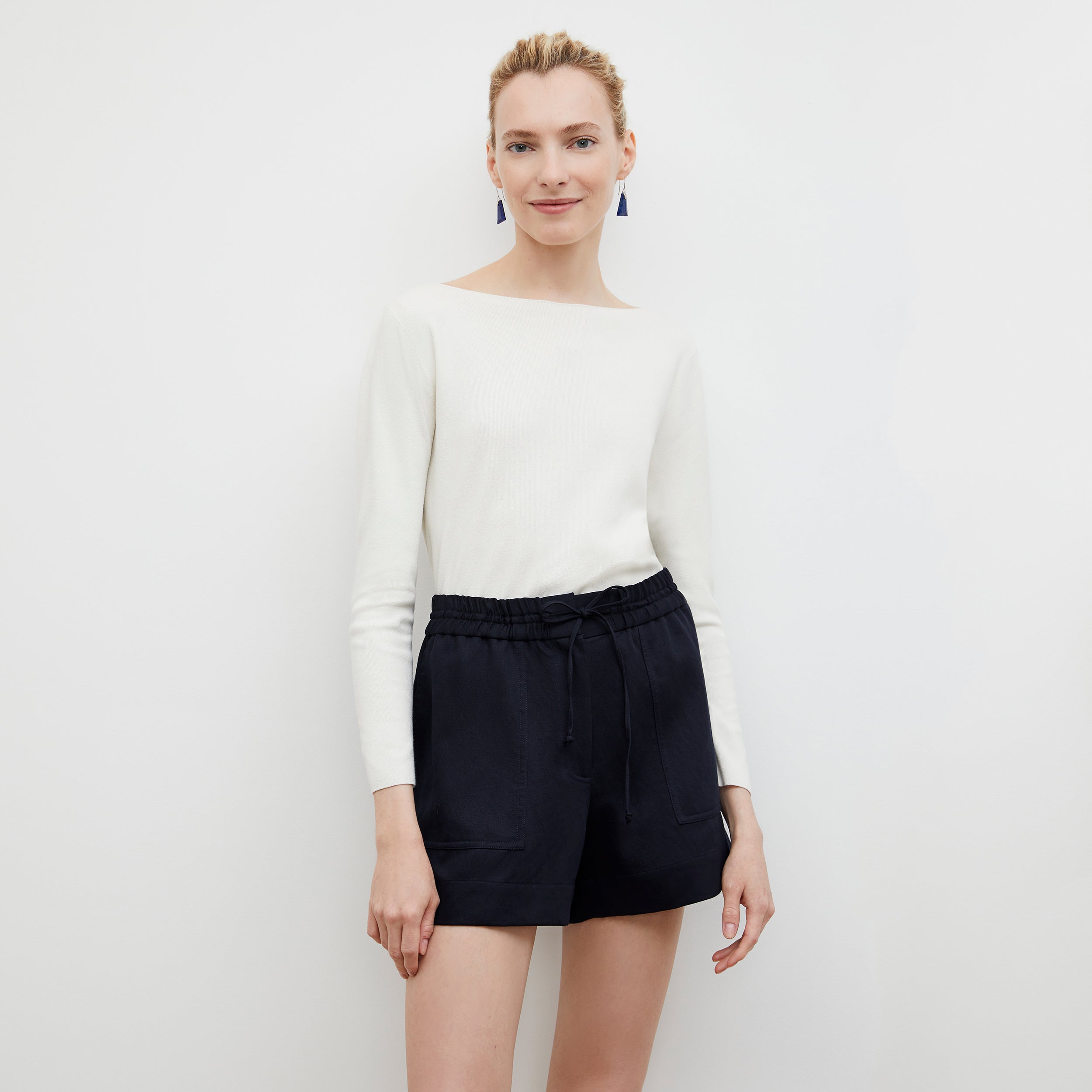 Adina Everyday Twill Shorts for Women - Comfortable Casual Nightwear & Lounge Pants for Relaxing at Home or Sleeping