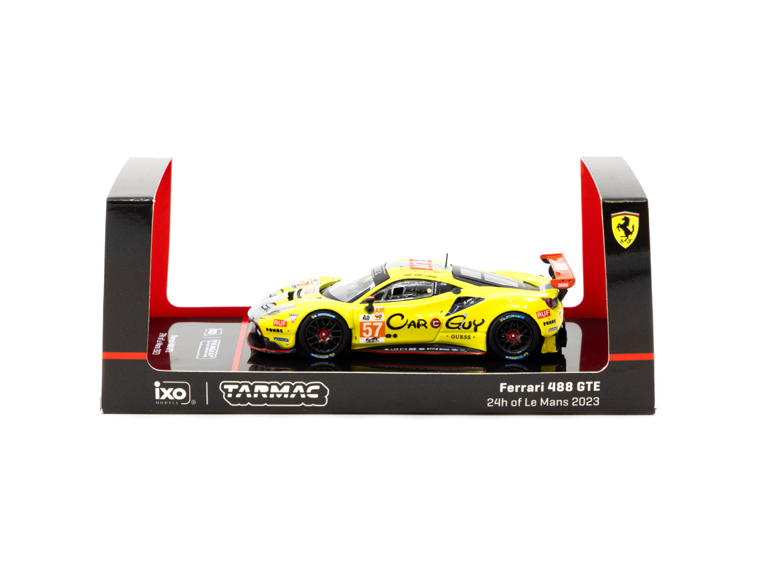 Tarmac Works 1/64 Scale Ferrari 488 GTE Le Mans 24 Hours 2023 #57 Diecast Model Car - Perfect for Collectors, Racing Fans & Display Cases