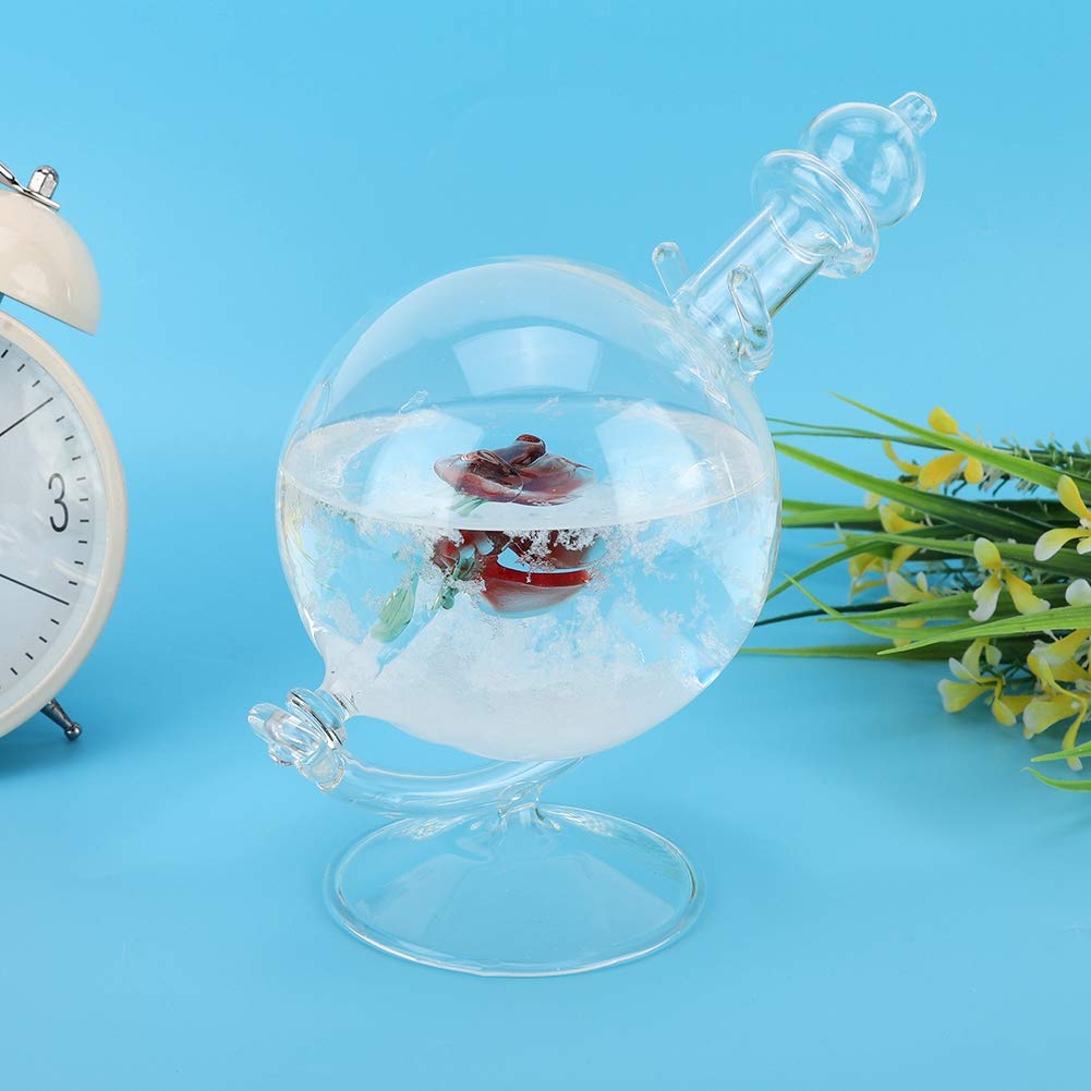 AUNMAS Storm Glass Weather Predictor - Crystal Globe with Water Shape for Home & Office Decor - Perfect for Weather Enthusiasts, Unique Gift & Feng Shui Decor