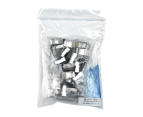 50-Pack CAT6A Shielded RJ45 Ethernet Connectors - High-Speed Network Cables for Gaming, Streaming & Office Setup