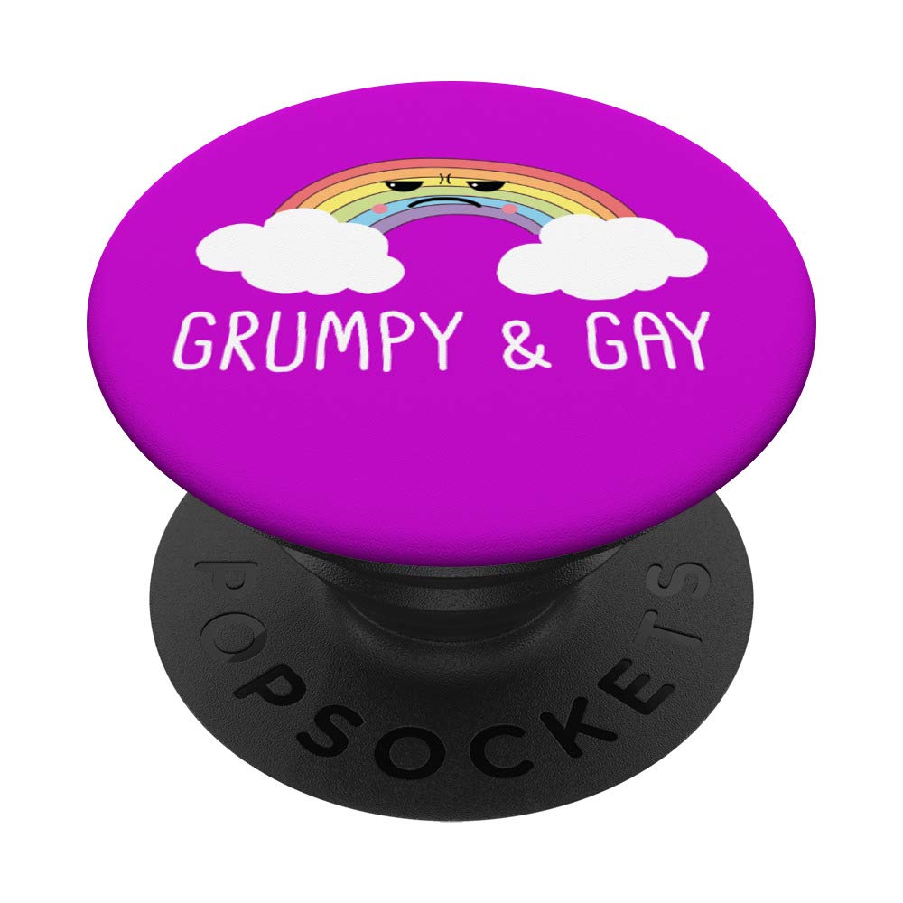Grumpy & Gay Pride T-Shirt - Rainbow Cloud Design for LGBTQ+ Support | Casual Wear & Pride Events