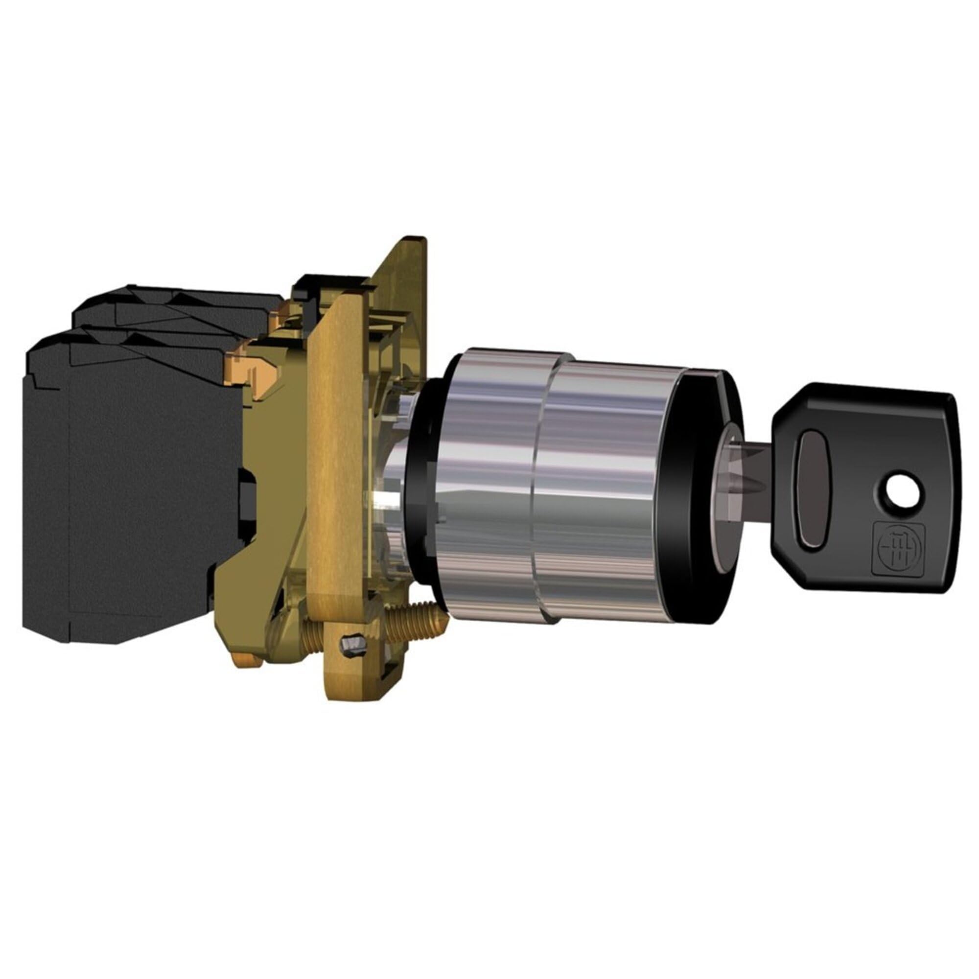 Schneider Electric XB4BG41 Selector Switch - 600V AC, 1.2A, XB4 Series - Perfect for Industrial Control Panels & Machinery Applications