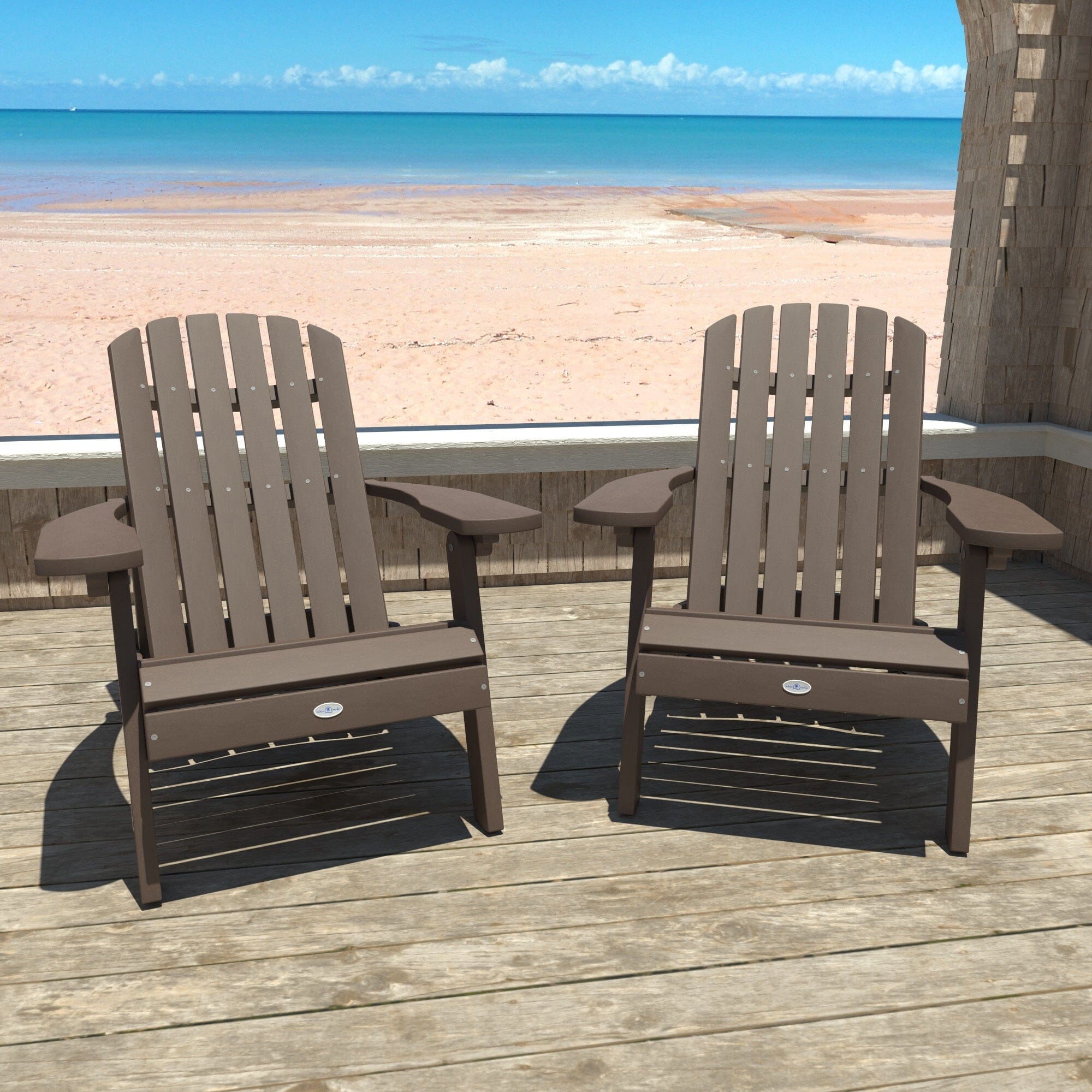 Premium Folding and Reclining Adirondack Chairs (Set of 2) - Weather-Resistant Outdoor Patio Furniture for Backyard, Poolside, and Beach Relaxation
