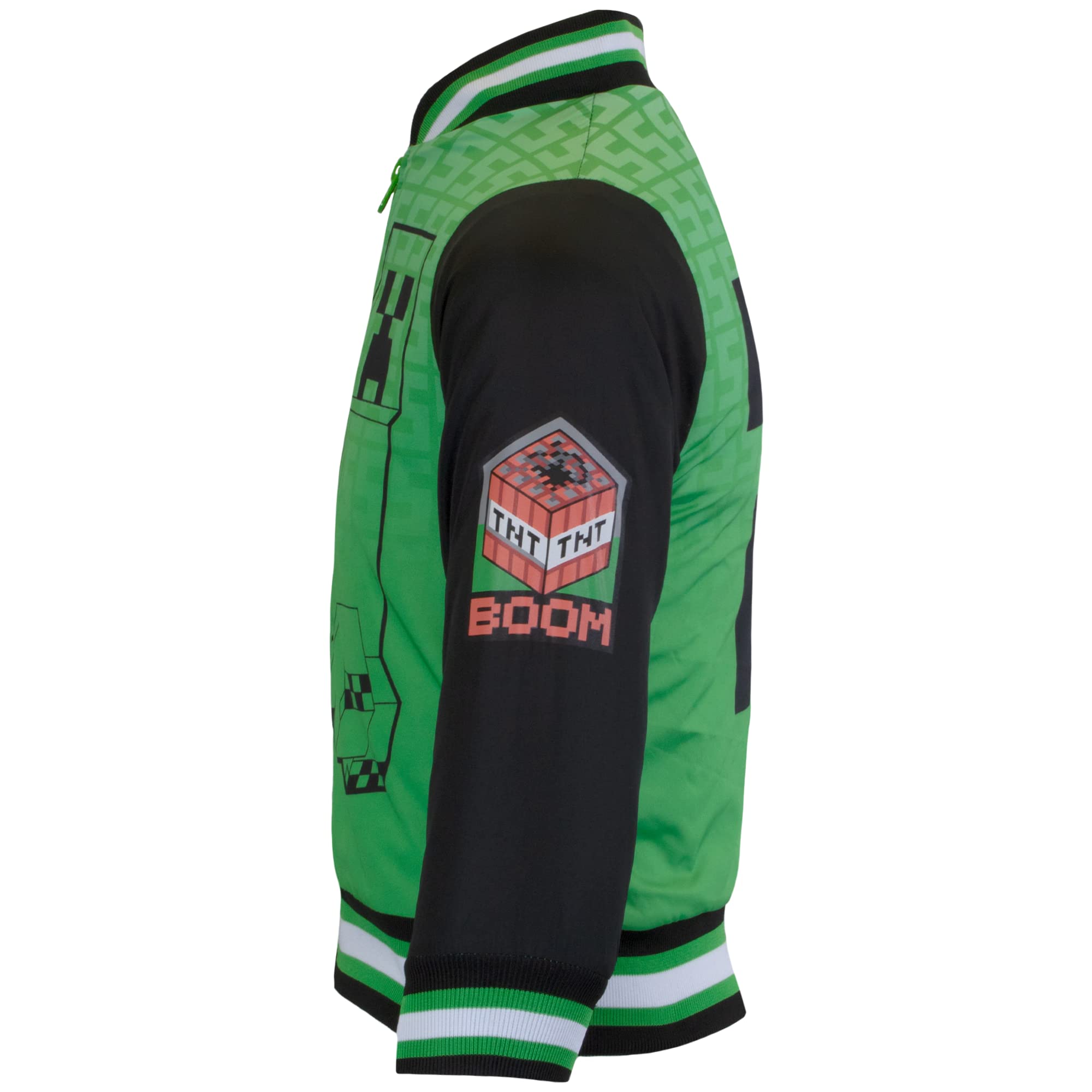 **Minecraft Bomber Jacket for Boys - Lightweight & Stylish Gaming Jacket for Kids - Perfect for Cosplay, Gaming Events & Everyday Wear**