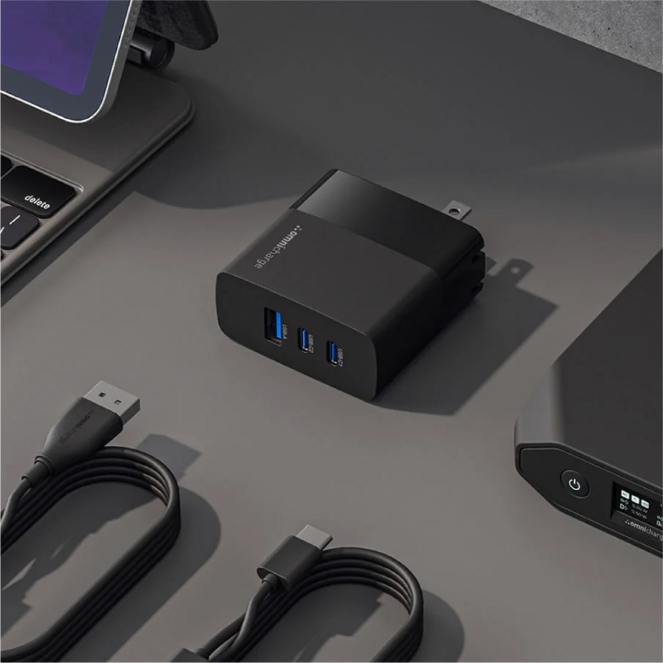 60W GaN Fast Charger with PD 3.0 - Compact & Powerful USB C Charger for iPhone 15/14/13, Samsung Galaxy, MacBook, iPad - Perfect for Travel, Home & Office Use
