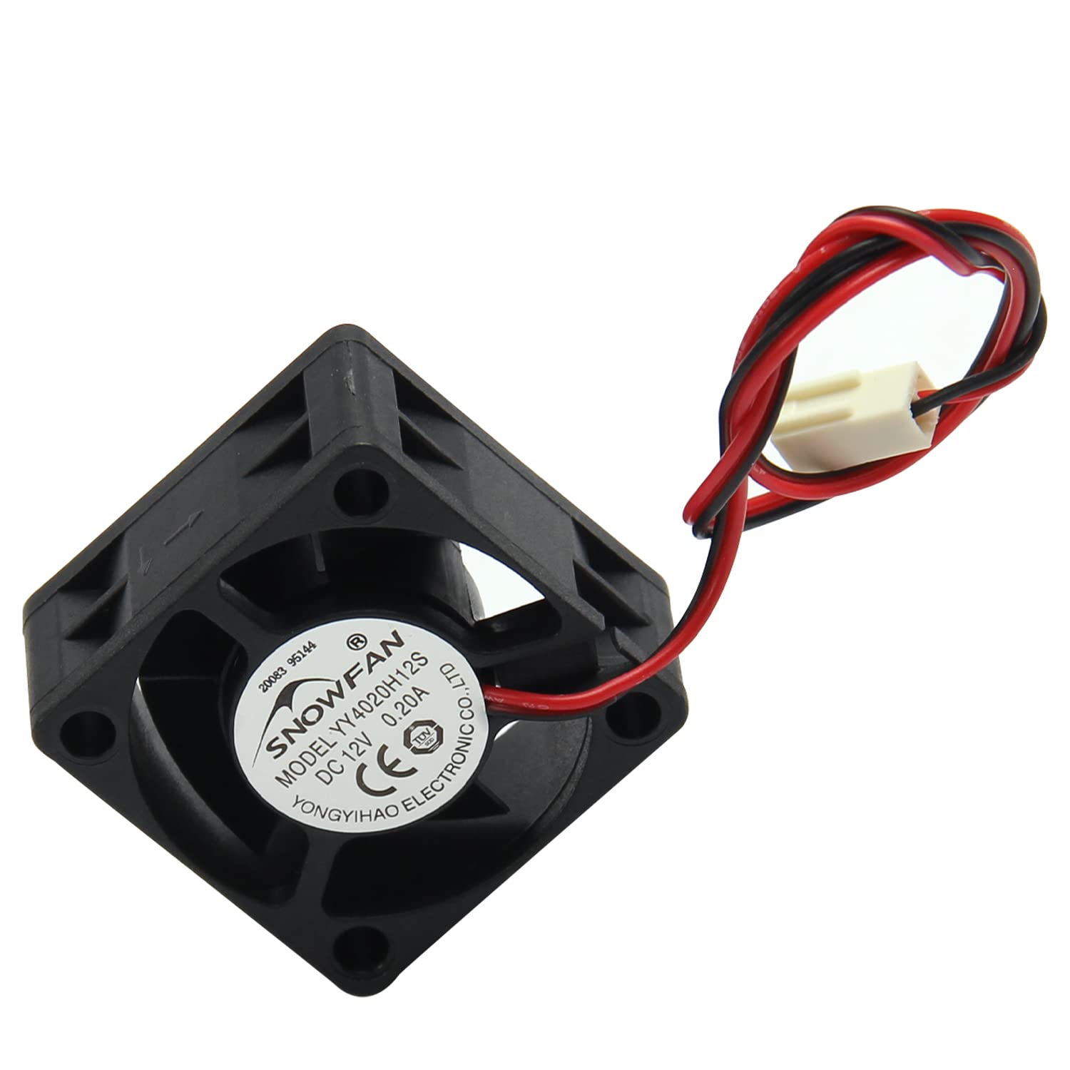 Fielect 12V Brushless DC Cooling Fan 40x40x20mm - Mini High-Speed Computer Case Fan with Long Life Sleeve Bearing, 0.2A (1 Pack) - Perfect for PC Cooling, Electronics Cooling, and DIY Projects