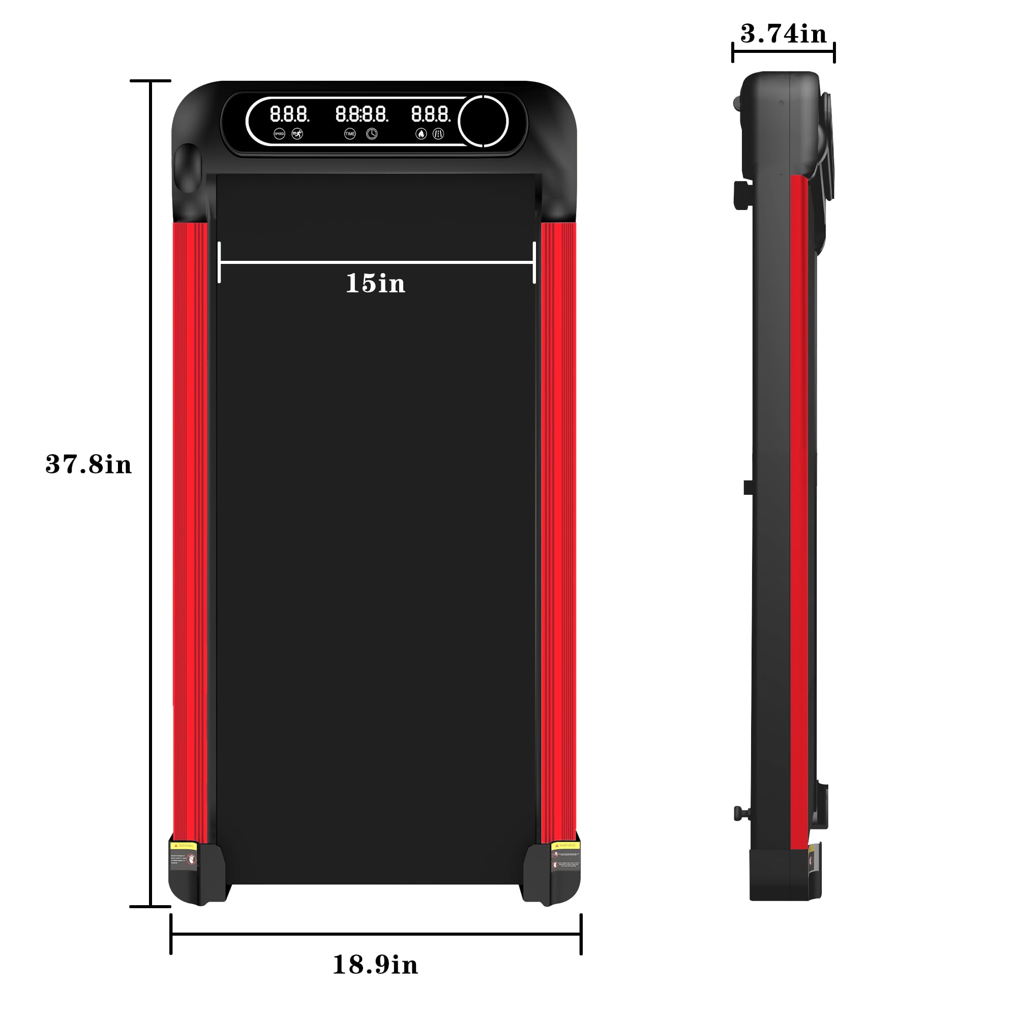 2.5HP Under Desk Treadmill - Portable Electric Walking Machine for Home & Office, Compact Space-Saving Design with Remote Control (220LBS Capacity) - Perfect for Work from Home, Small Apartments & Low-Impact Exercise
