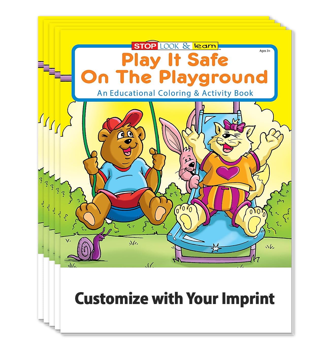ZOCO Custom Coloring Books for Kids - 250 Bulk Pack (No Crayons) | Educational Activity Books with Games & Puzzles | Perfect for Playground Safety, Classroom Learning & Birthday Party Favors