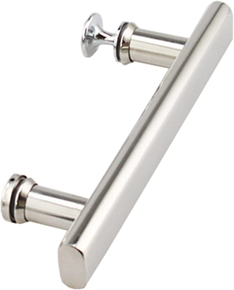 MIQXUAN Stainless Steel Shower Glass Sliding Door Handle - Square Barn Style Replacement Knob for Bathroom Enclosures | Durable Bathroom Accessories for Modern & Rustic Home Decor