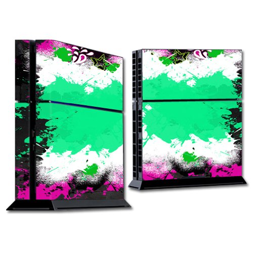 MightySkins Vinyl Skin Wrap Sticker for Sony PlayStation 4 (PS4) Console - Customizable Paint Splatter Design - Protective Decal for Gaming Setup & Personalization