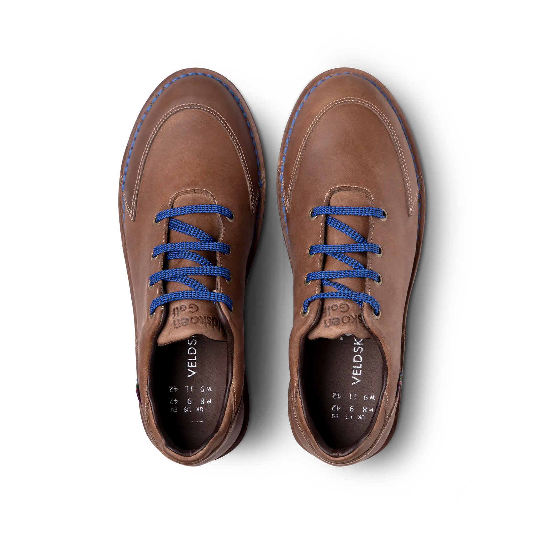 Veldskoen J Bay Loft Golf Shoes with Blue Sole - Comfortable & Durable Men's Golf Footwear for Course & Casual Wear
