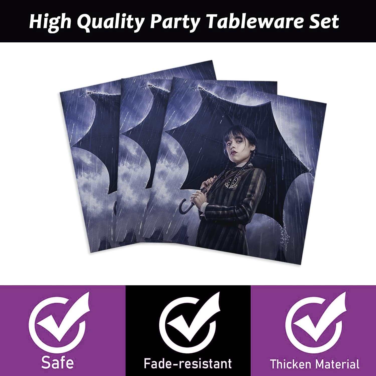 80-Piece Disposable Party Tableware Set - 40 Plates & 40 Napkins for Birthday Decorations | Bulk Party Supplies Serving 40 Guests | Perfect for Birthday Parties, Baby Showers & Family Gatherings