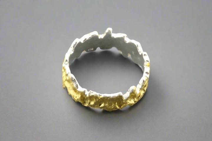 Elegant Ruffled Edge Ring - 14K Gold Over Sterling Silver - Perfect for Weddings, Anniversaries & Special Occasions