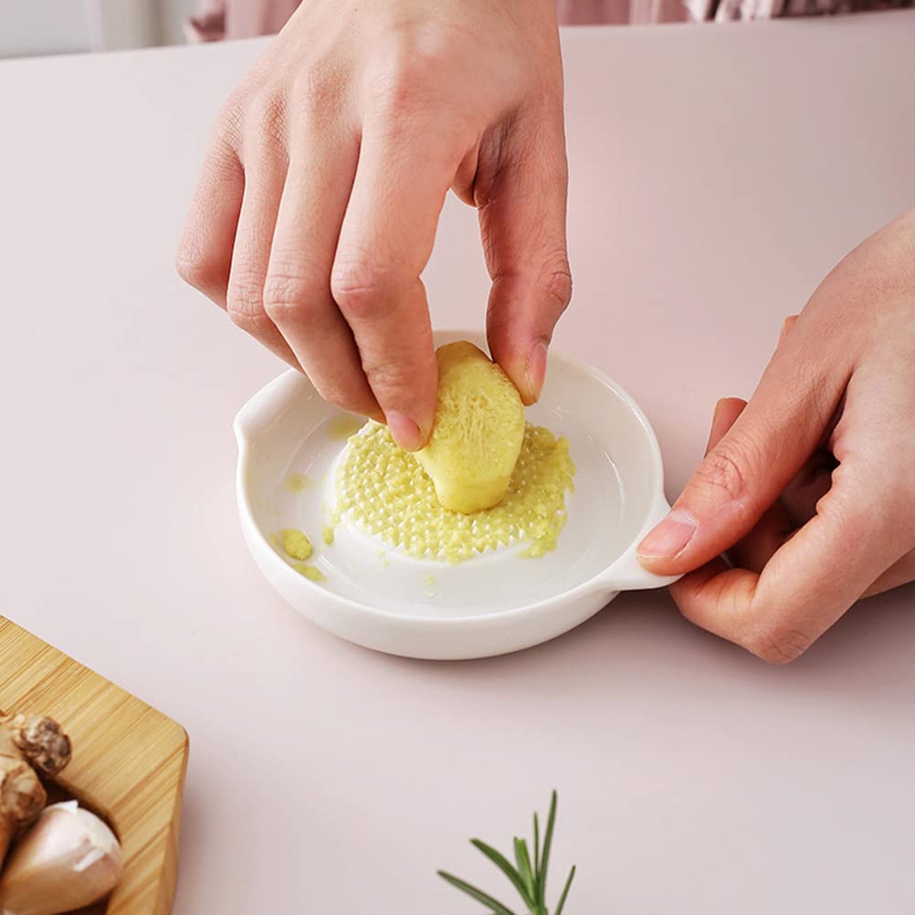 Premium Ceramic Grater Plate for Garlic, Onion & Cheese - Multipurpose Kitchen Tool for Cooking, Baby Food Prep & Meal Garnishing | Durable Porcelain Grinder for Easy Food Preparation & Healthy Eating