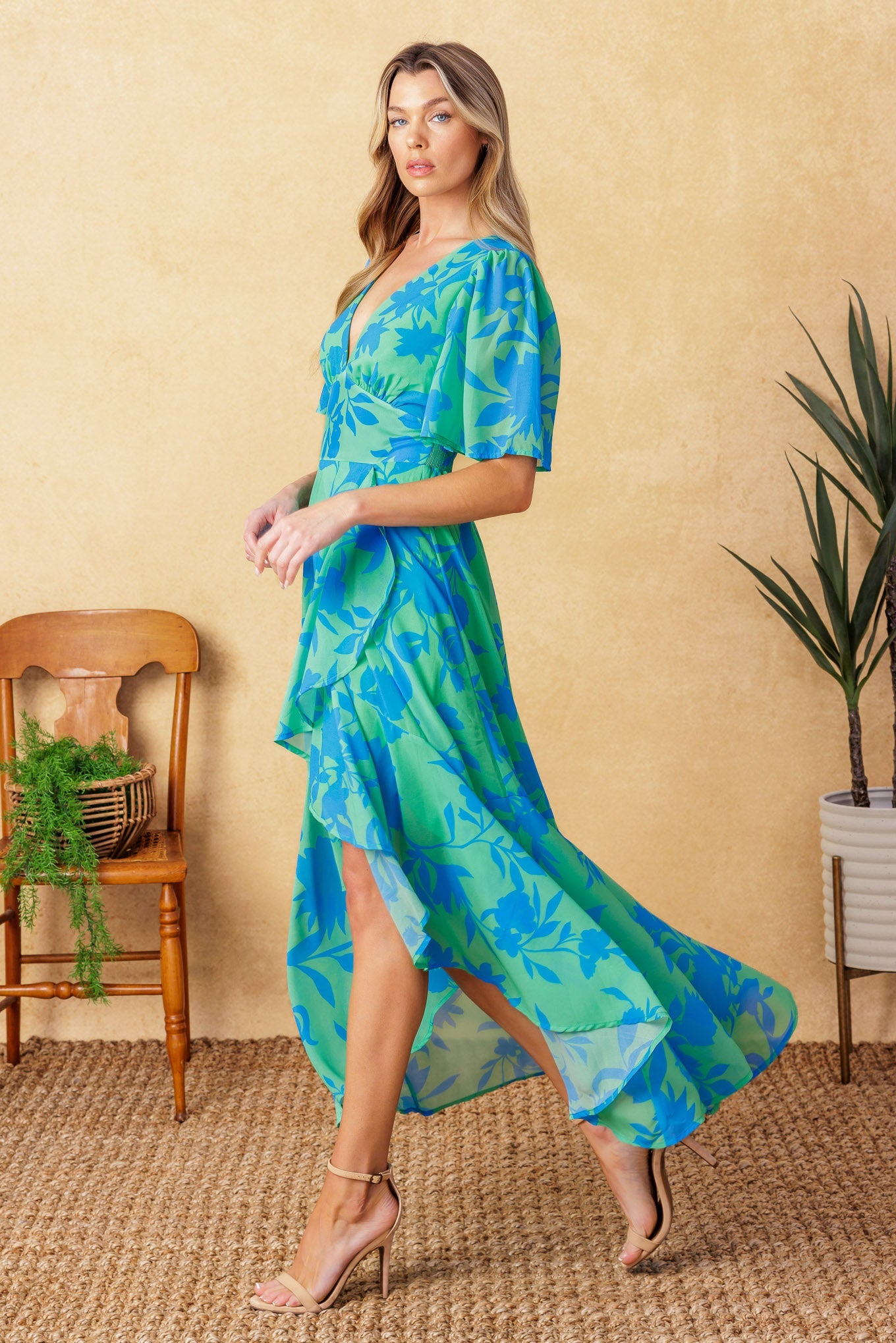 Forever Daydreaming Woven Midi Dress - Flowy Boho Summer Dress for Women, Beach Wedding Guest Outfit & Vacation Dress
