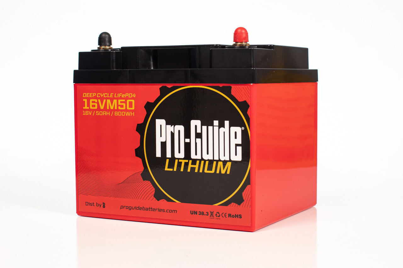 Pro Guide 50Ah 16V Lithium Battery - High Performance Rechargeable Power Source for Solar Systems, RVs, Marine & Off-Grid Applications
