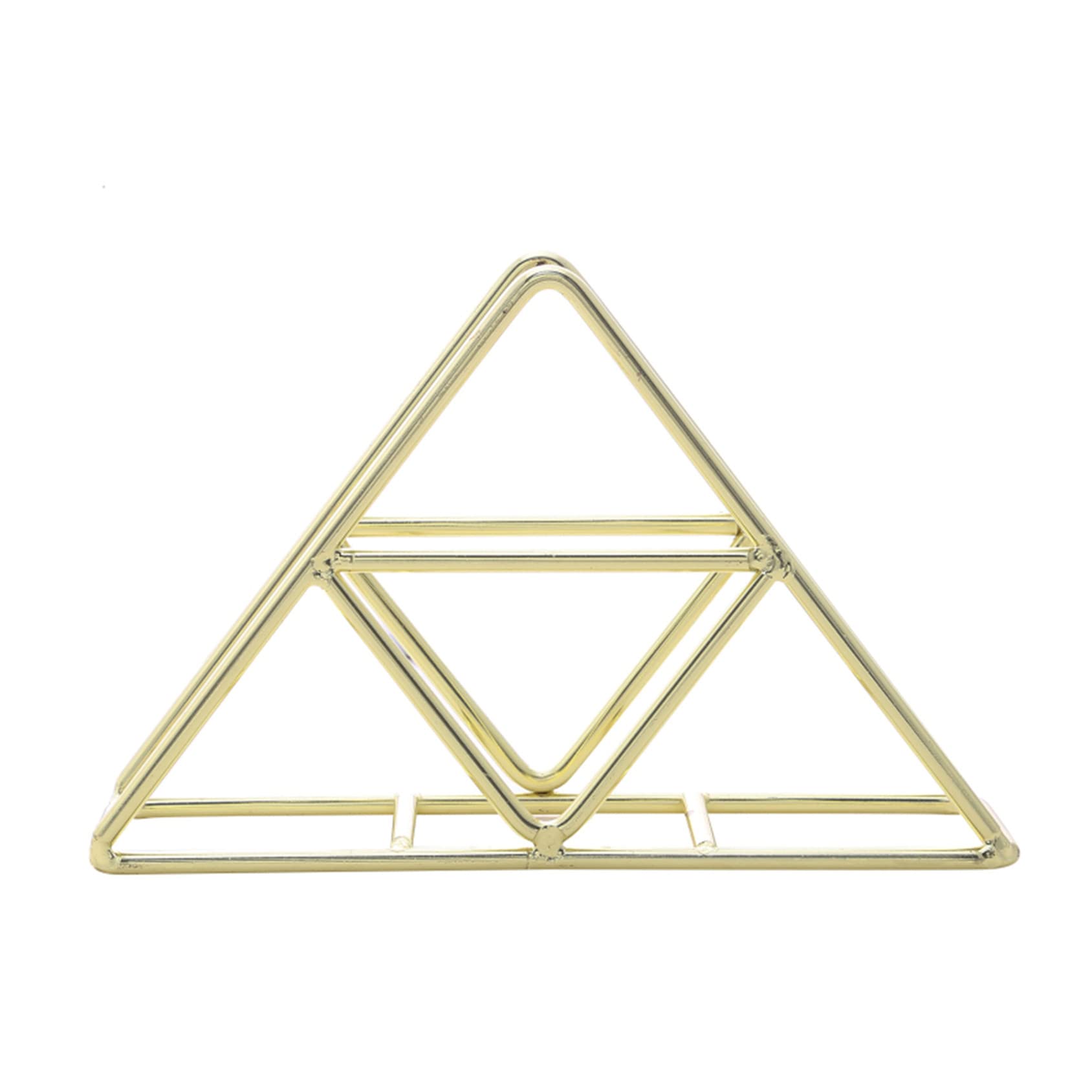 Vintage Gold Triangle Napkin Holder - Retro Iron Tissue Dispenser Organizer for Kitchen, Dining Table, Restaurant - Perfect for Home Decor and Party Settings