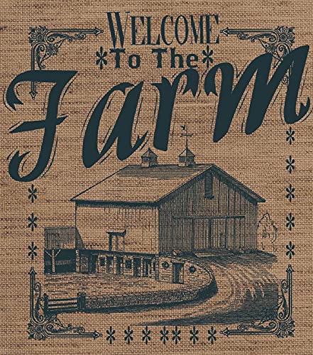 Vintage Farmhouse Burlap Pattern