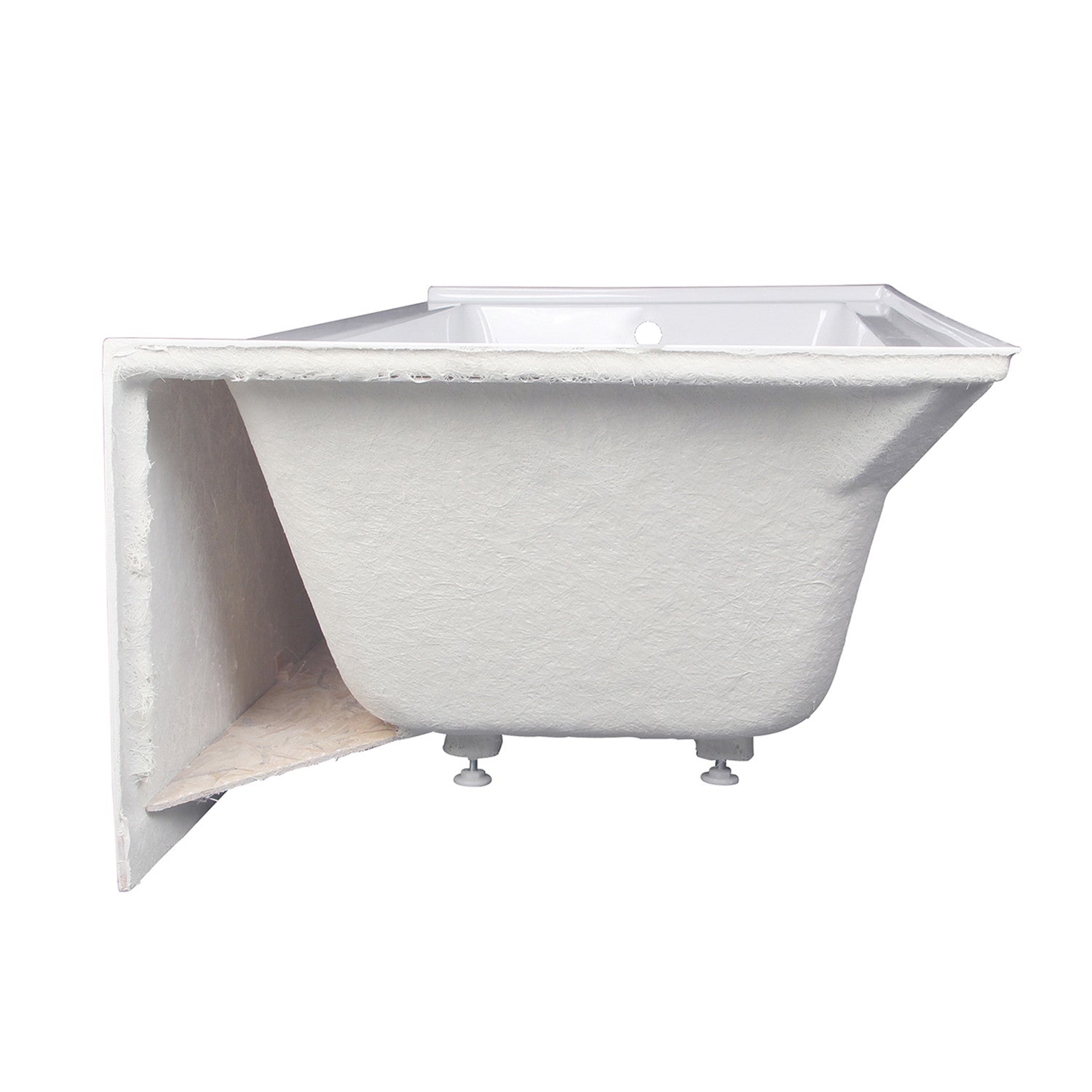 Aqua Eden VTAP603222L 60 Inch Acrylic Rectangular 3 Wall Alcove Bathtub - Left Hand Drain, Glossy White Finish - Perfect for Modern Bathrooms & Spa-Like Retreats