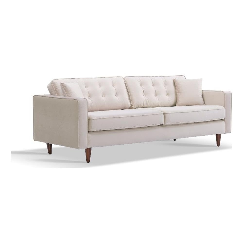 ASHCROFT Ophelia Mid Century Modern Velvet Sofa - Stylish Living Room Couch for Small Spaces, Apartments & Cozy Home Decor | Perfect for Lounge, TV Room & Contemporary Interiors