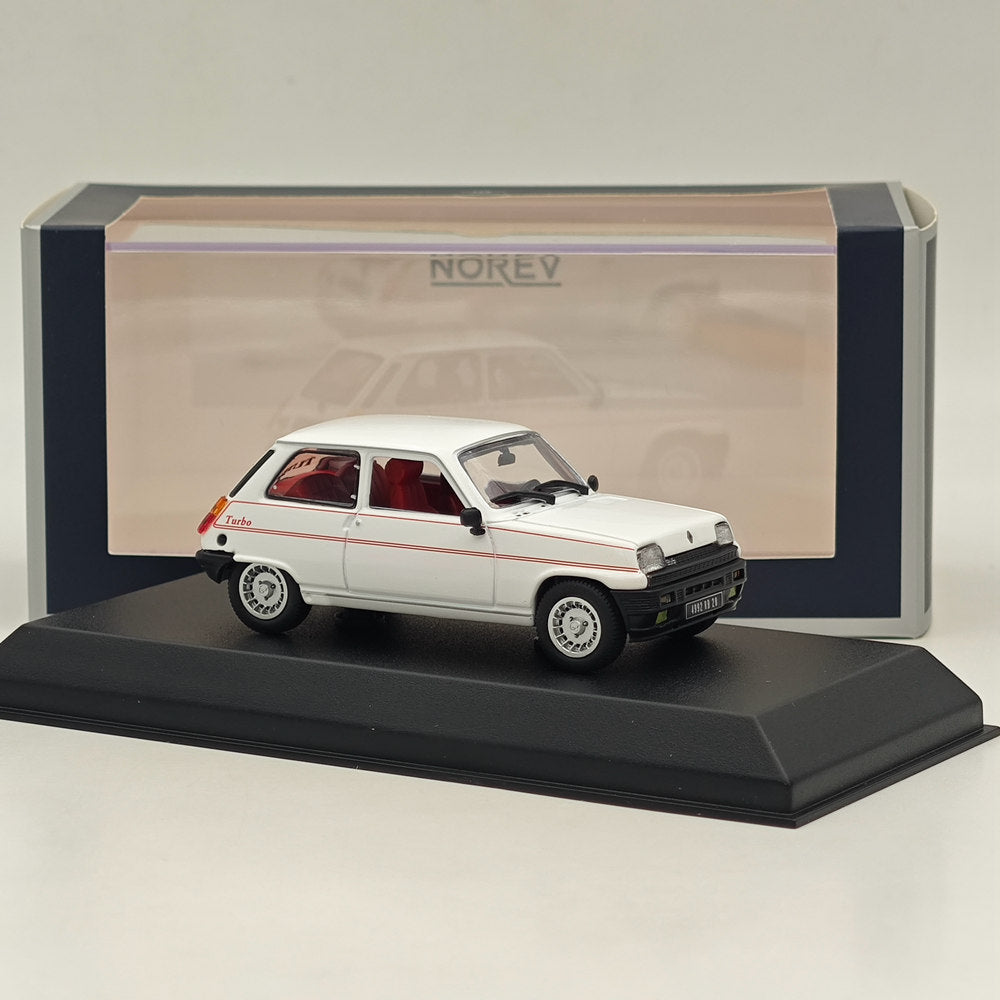 1/43 Scale Norev Renault 5 Alpine Turbo 1983 Diecast Model Car - White Limited Edition Collectible for Display & Racing Enthusiasts - Perfect for Home Office Decor, Car Shows & Gift Giving